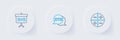 Set line XYZ Coordinate system, and Chalkboard icon. Vector