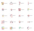 Set of linear abstract logos. Swirl, circle Royalty Free Stock Photo