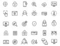 Set of linear criminal icons. Security icons in simple design. Vector illustration Royalty Free Stock Photo