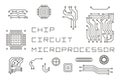 A set of linear elements for creating microcircuits