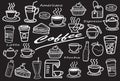 Set of linear icons for coffeeshop.Vector Line Icons