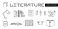 A set of linear isolated elements for literature Royalty Free Stock Photo