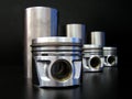 Set of liners and pistons