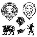 Set of lion Royalty Free Stock Photo