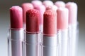 A set of lipstick samples for women. Makeup concept.. Generated by artificial intelligence Royalty Free Stock Photo