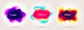 Set of liquid color abstract geometric shapes. Fluid gradient elements for minimal banner, logo, social post. Futuristic