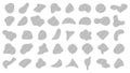 Set of liquid shapes icons. Abstract shape symbols, organic liquid blobs, irregular fluids collection. Vector illustration Royalty Free Stock Photo