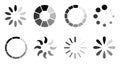 Set loading bar icons. Progress bar loading signs. Collection loading bar in different design Ã¢â¬â vector
