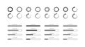 Set loading bar progress icons isolated on white background Royalty Free Stock Photo