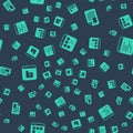 Set Loading data window, File document, missing and Software on seamless pattern. Vector Royalty Free Stock Photo