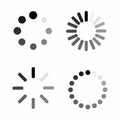 Set Loading icon. Download sign. Collection of simple web download