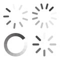 Set Loading icons Royalty Free Stock Photo