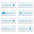 Set of Loading, Streaming, Buffering, Play, Go Royalty Free Stock Photo