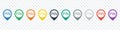 Set of location pin. Map pointers. Pin icons. Pointer icons