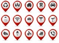 Set of Location signs - Full editable vector template