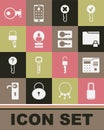 Set Lock, House intercom system, Folder and lock, Wrong key, Create account screen, picks for picking, Key and Casting