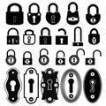 Set of Lock icons