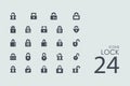 Set of lock icons