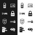 Set Lock VPN, Smart car alarm system, Please do not disturb, Laptop with password, Shield wireless and Password