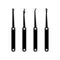 Set of lockpicks icon Royalty Free Stock Photo