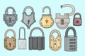 Set of locks for protection and security