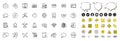 Set of Locks, Selfie stick and Renewable power line icons for web app. Pictogram icon Vector