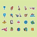 set of logistics icons. Vector illustration decorative design