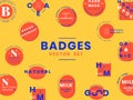 Set of logo badge design vectors