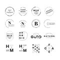 Set of logo badge design vectors