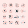 Set of logo badge design vectors