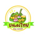 Logo Thai Dessert on background.