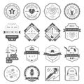 Set of logos and badges music Royalty Free Stock Photo