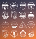 Set of logos and badges music Royalty Free Stock Photo