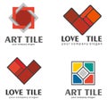 Set of logos of ceramic tiles. Vector illustration. Set 2