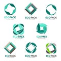 Set of logos eco-friendly packaging. Eco packing