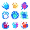 The set of logos hands