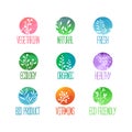 Set of logos, icons, labels, stickers or stamps Royalty Free Stock Photo