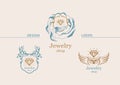 Set logos for mazgazine jewelry, jewel of, and the scope of animals