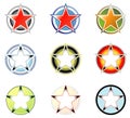 Set of logos: star and circle form 2 Royalty Free Stock Photo