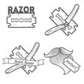 Set of logotypes for barbershop