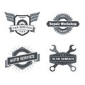 Set of logotypes for mechanic, garage, car repair, service