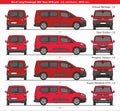 Set of Long Passenger Mini Vans 2018