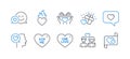 Set of Love icons, such as Ask me, Hold heart, Romantic talk. Vector