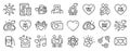 Set of Love icons, such as Marriage rings, Hold heart, Nice girl. Vector