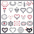 set of love ornaments, love elements illustration