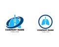 Set of Lung Logo Template Design Vector Royalty Free Stock Photo