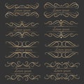 Set Of luxurious Decorative Calligraphic Elements For Decoration.