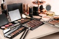 Set of cosmetics on dressing table Royalty Free Stock Photo