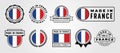 Set of made in france quality emblem logo vector symbol illustration design Royalty Free Stock Photo
