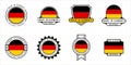 set of made in germany logo outline vector illustration template icon graphic design. bundle collection of flag country with Royalty Free Stock Photo